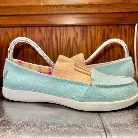 Crocs Melbourne II Light Blue Slip On Shoes Women's - Size 8 - Picture 1 of 10